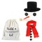 Blue Panda Build Your Own Snowman Kit for Kids with Bag, Hat, Scarf, Nose, Pipe, Eyes, Buttons - Outdoor Winter Toys - Fun Festive Holiday Activity Making Set for Family Friends